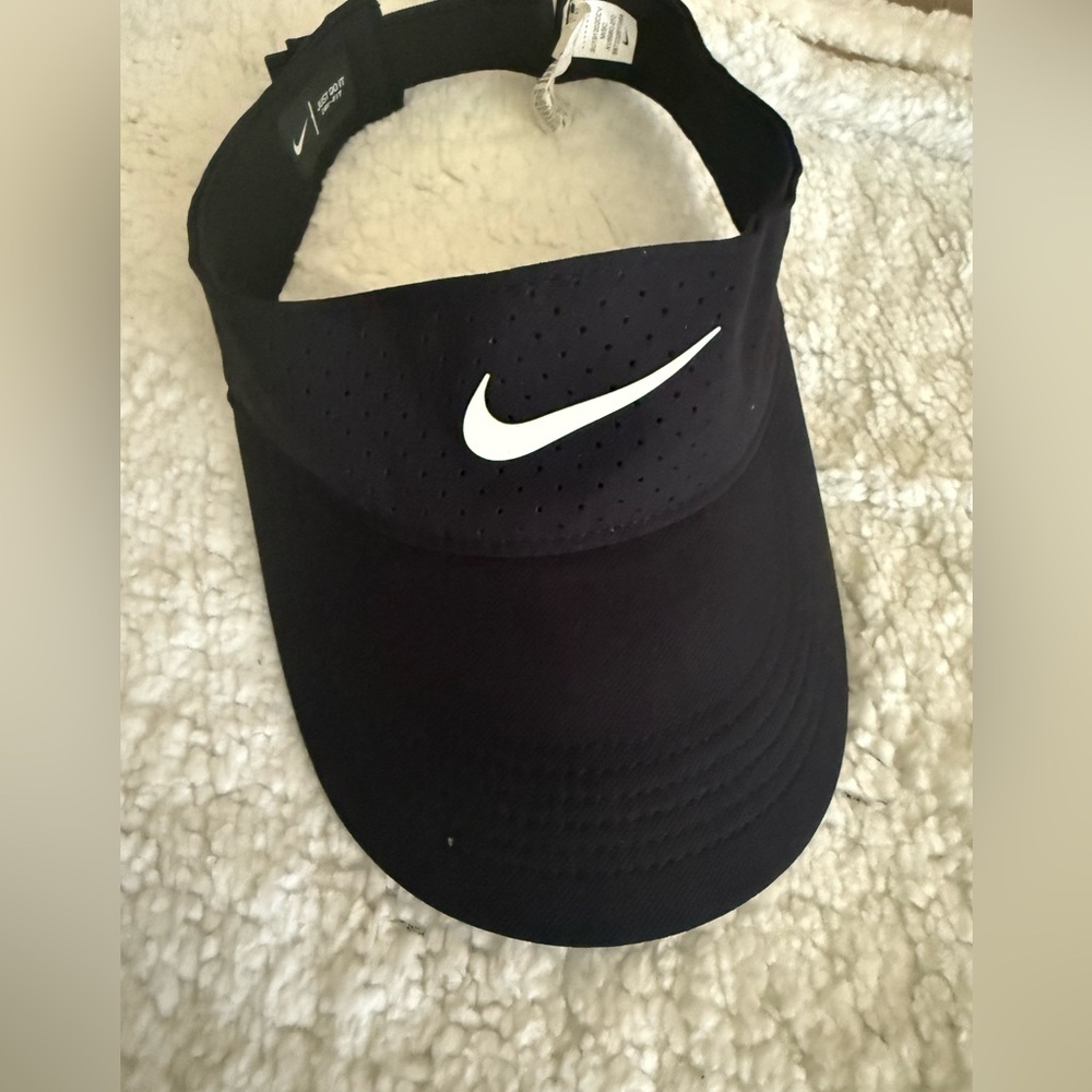 Nike Black Dri-FIT Visor with White Swoosh